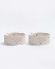 Party Pet Bowl 16.5cm Set of 2 – Handmade Pet Bowls by Egg Back Home - Kúbome