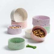 Party Pet Bowl 16.5cm Set of 2 – Handmade Pet Bowls by Egg Back Home - Kúbome