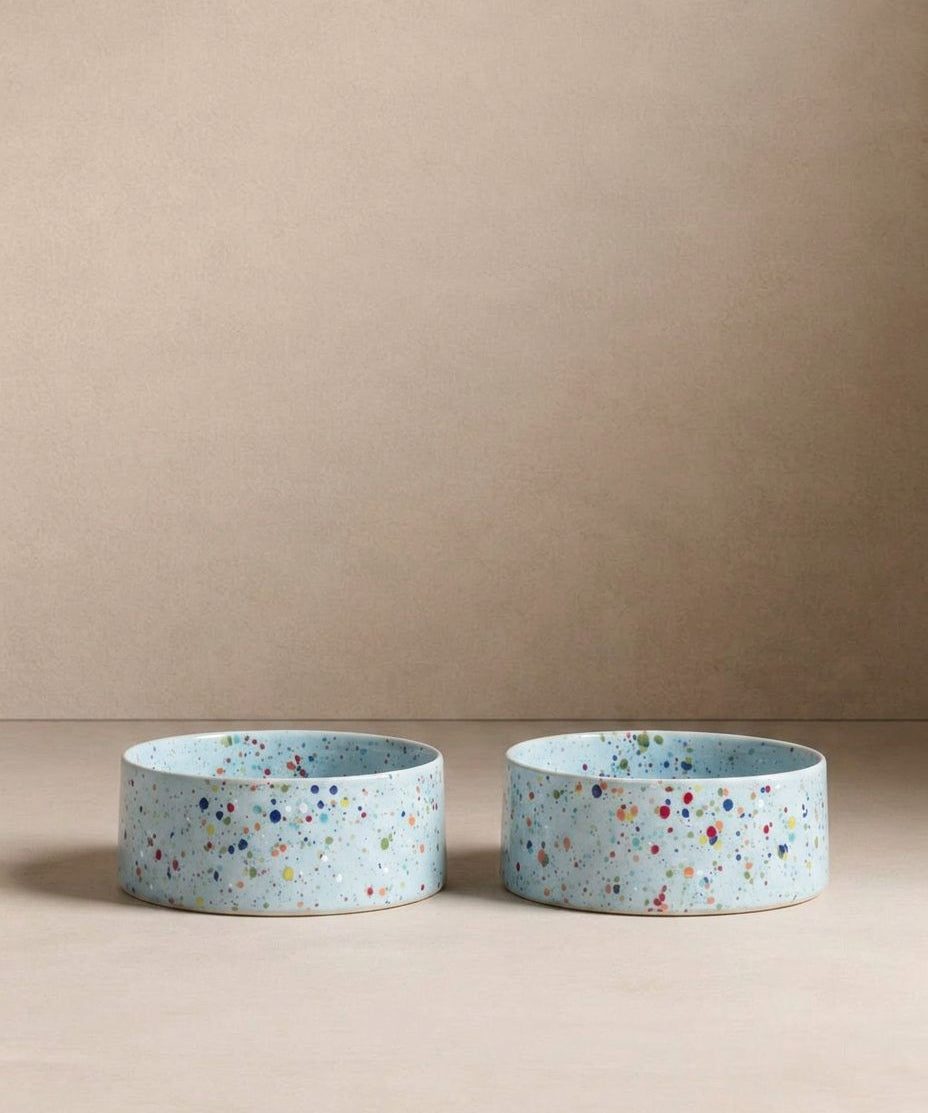 Party Pet Bowl 16.5cm - Single Bowl – Handmade Pet Bowls by Egg Back Home - Kúbome