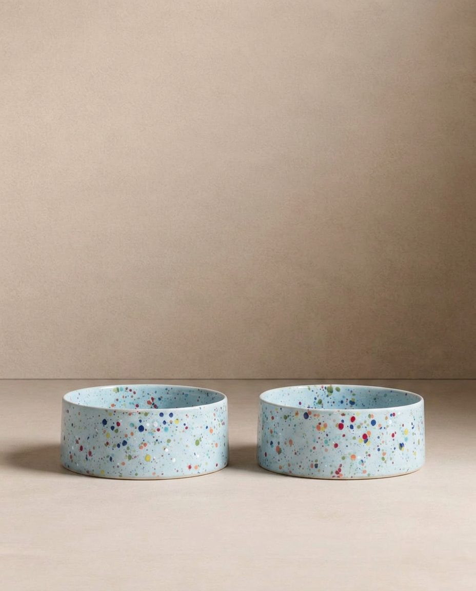 Party Pet Bowl 16.5cm - Single Bowl – Handmade Pet Bowls by Egg Back Home - Kúbome