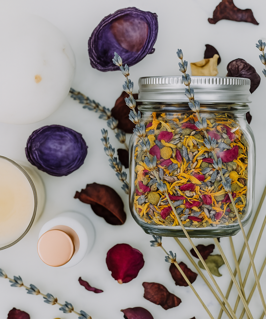 Petal Veil Botanical Facial Steam for Relaxation and Radiant Skin – Handmade Facial Steam by Kúbome - Kúbome