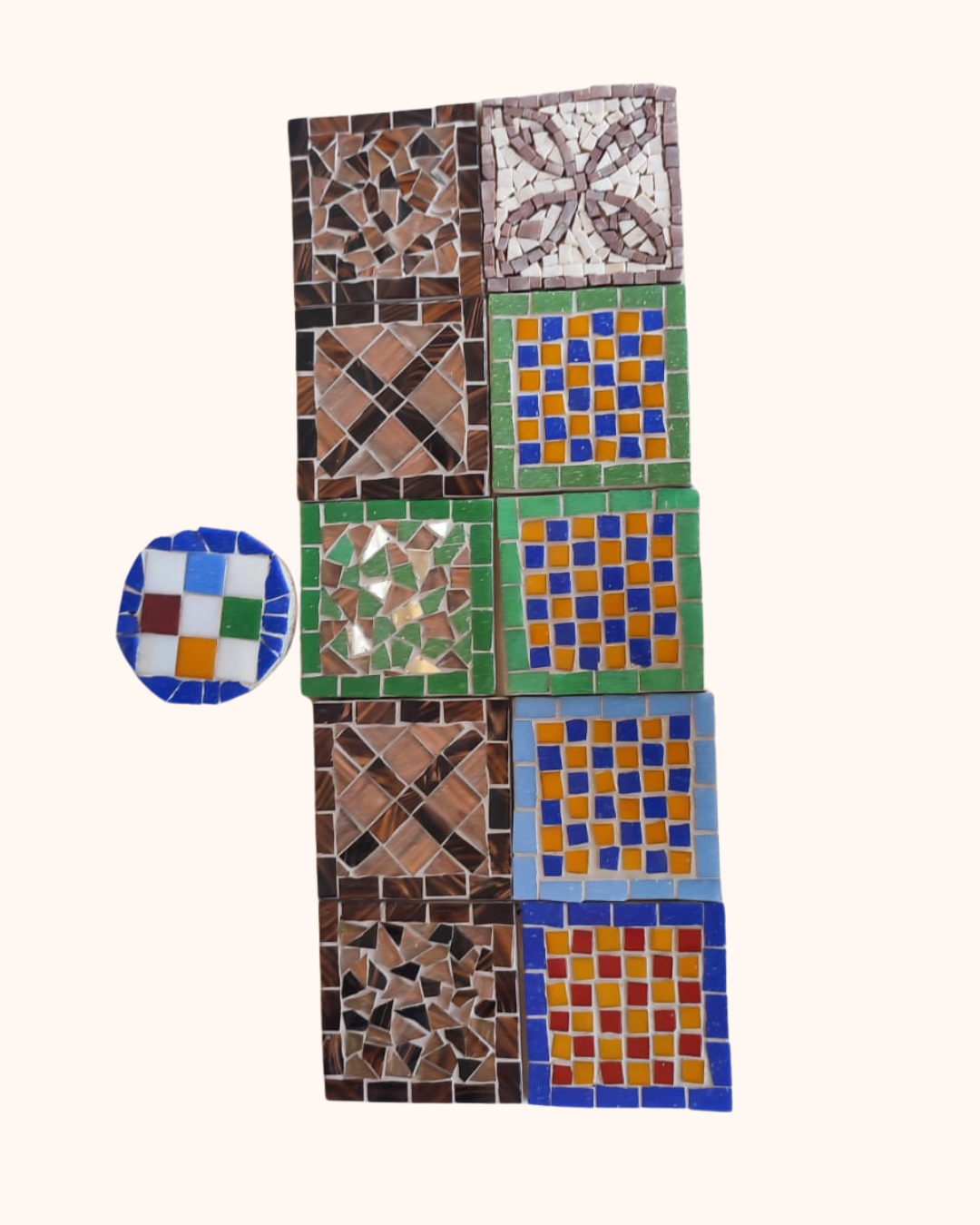 Custom Mosaic Coaster – Handmade Artwork by Mosaic Haven - Kúbome