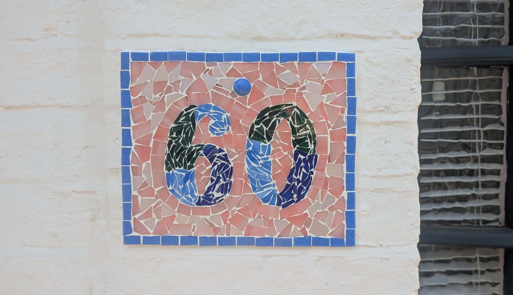 Custom Mosaic House Number – Handmade Artwork by Mosaic Haven - Kúbome