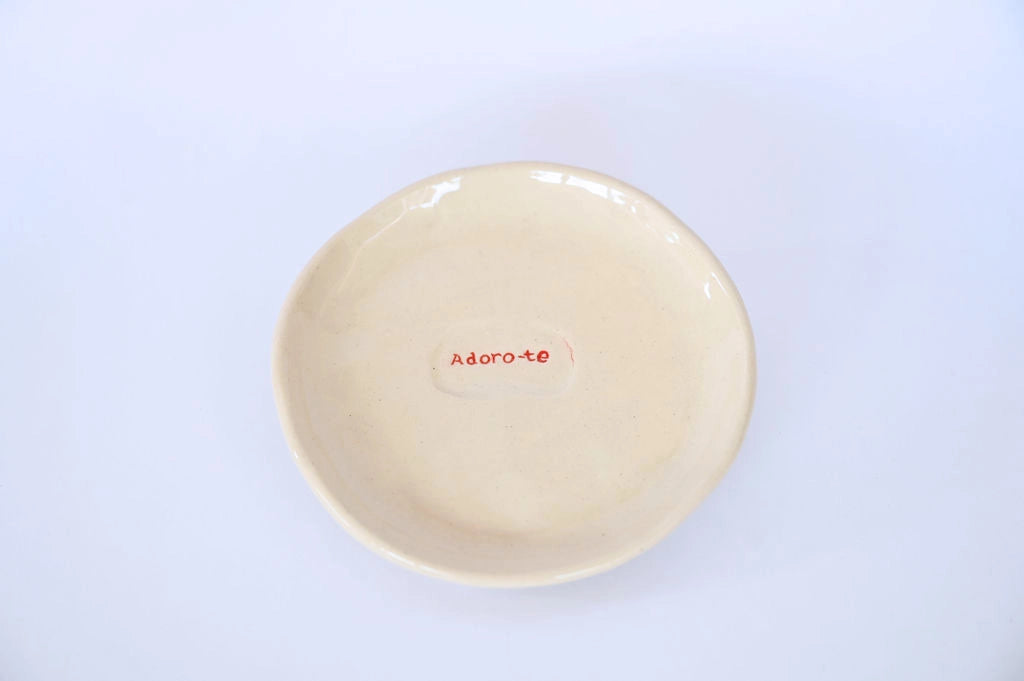 Statement Bread Plate - "I Adore You" – Handmade Dishes by Semear - Kúbome