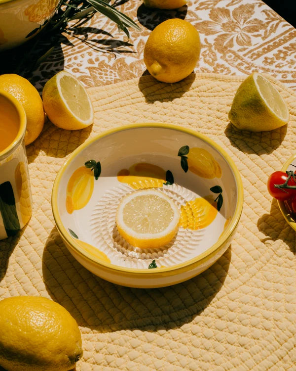 Medium Vintage Pottery Grater Plate - Limone