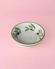 Medium Vintage Pottery Grater Plate - Olive