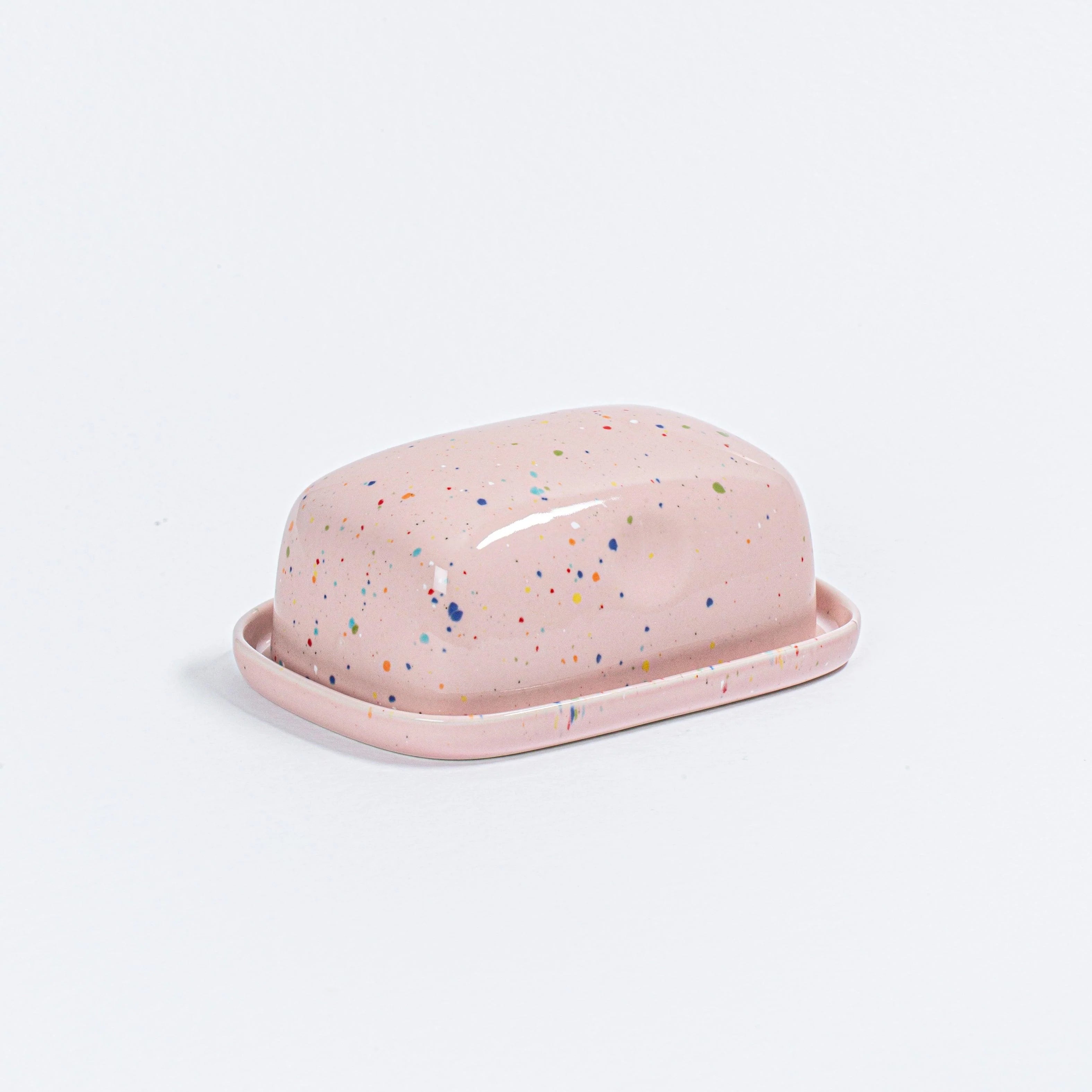 Party Specks Butter Dish