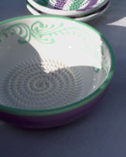 Medium Vintage Pottery Grater Plate - Esmeralda
