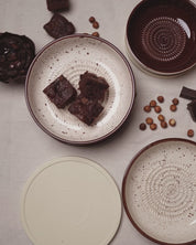 Medium Vintage Pottery Grater Plate - Hazelnut