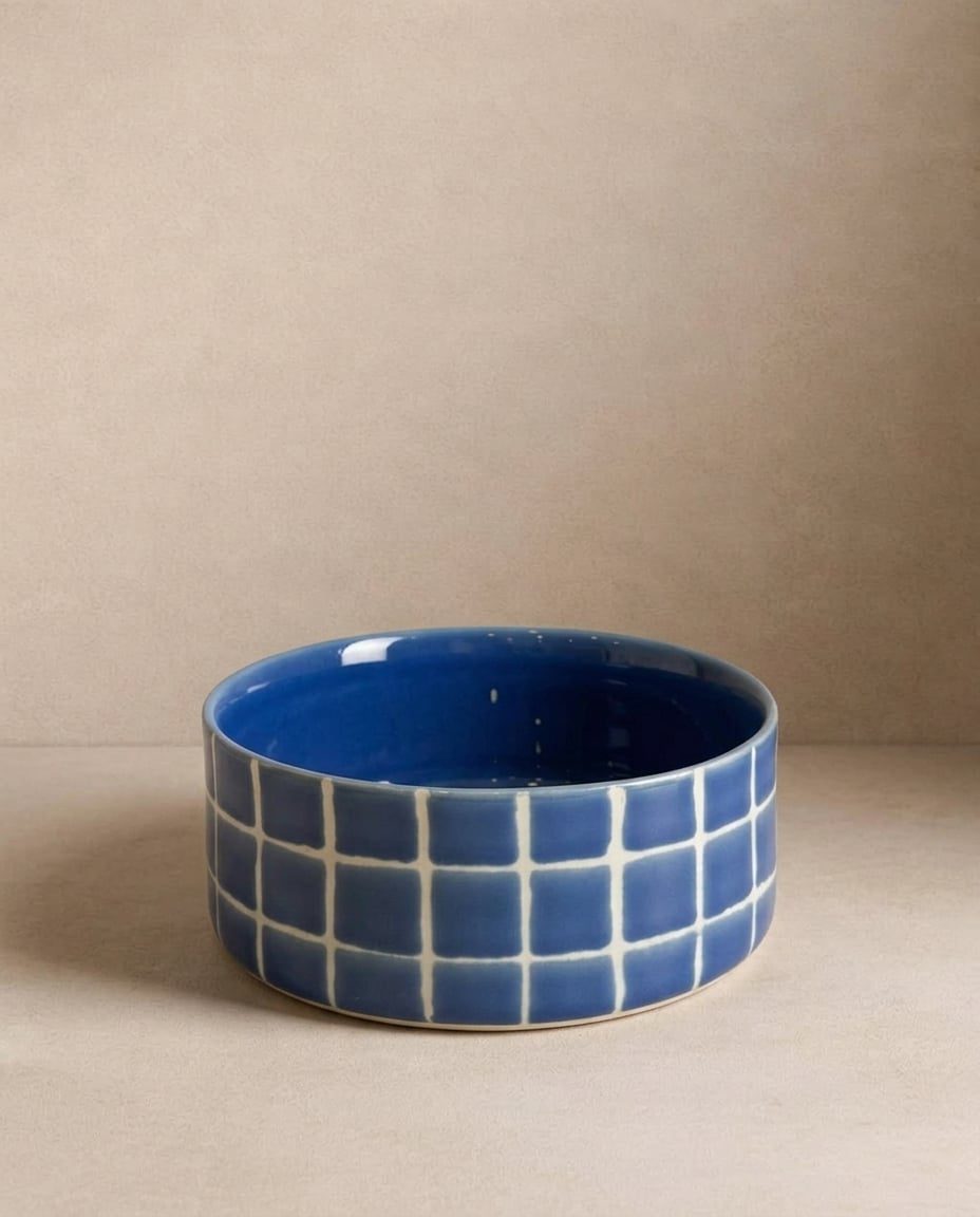 Sky Blue Pool Pet Bowl 14cm - 2 Pieces Set
