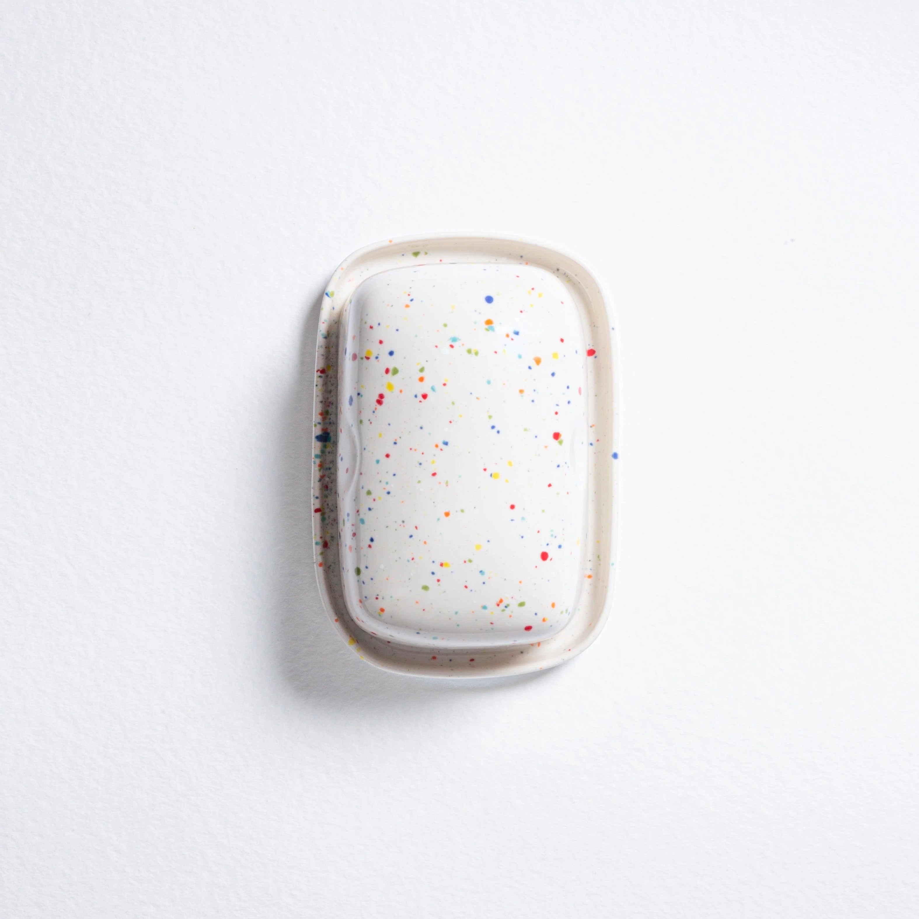 Party Specks Butter Dish